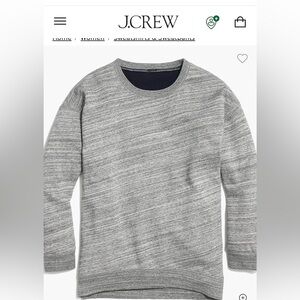 J. Crew Sweatshirt Fleece lined Crewneck Gray XXS